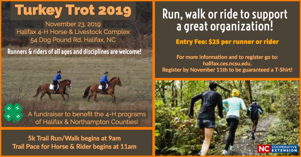 TURKEY TROT 5k Trail Race & Trail Pace a 4H FUNDRAISER! North