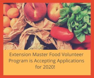 Cover photo for Extension Master Food Volunteer 2020 Applications Are Now Open