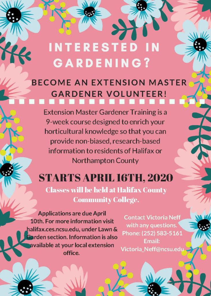 Master Gardener Volunteer Class 2020 | N.C. Cooperative Extension