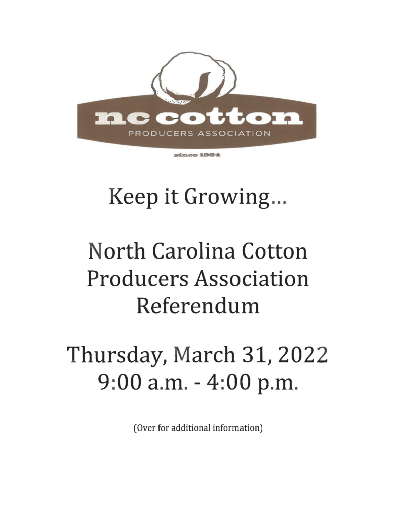 NC Cotton meeting poster
