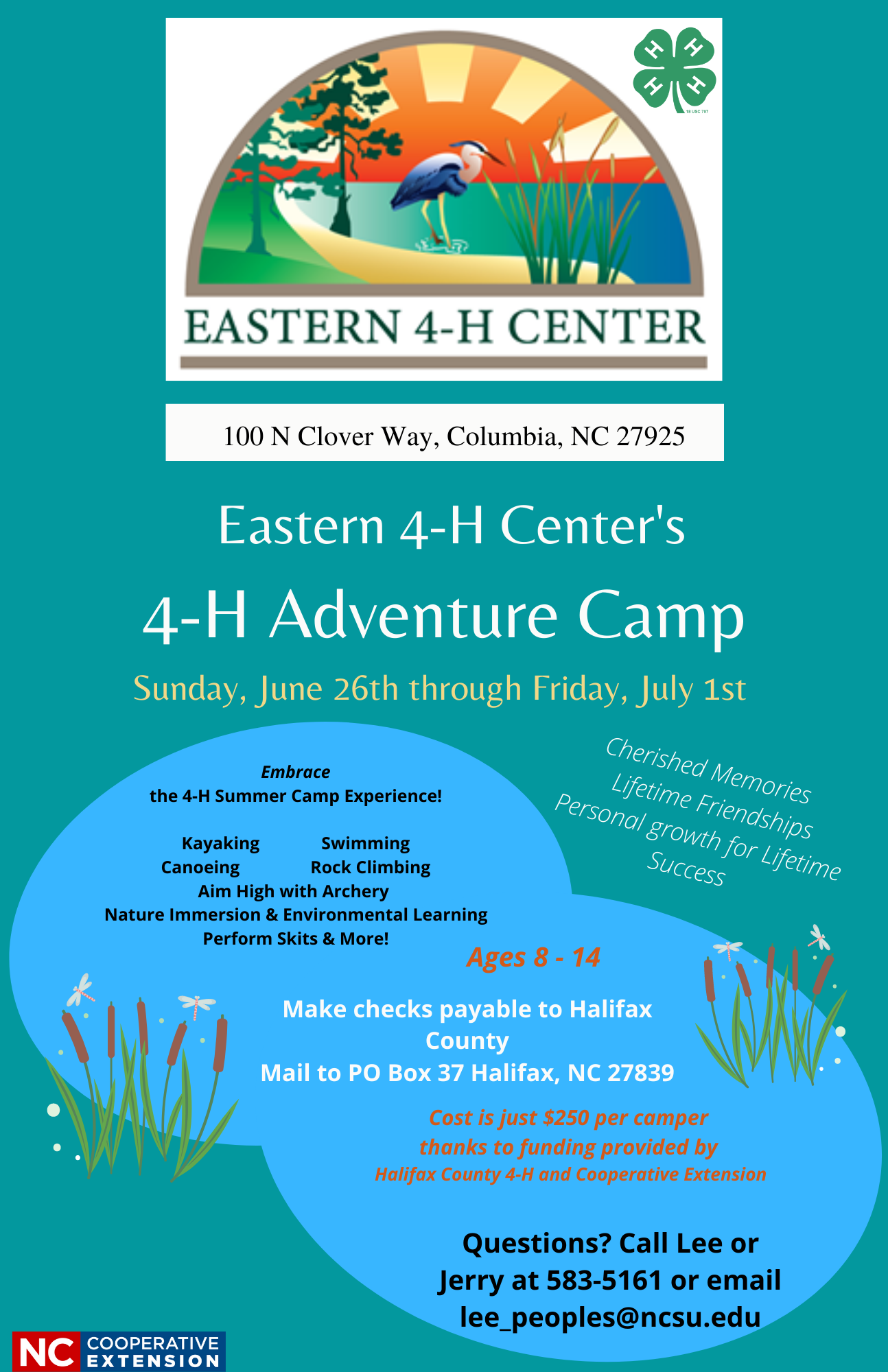 4H Overnight Summer Camp N.C. Cooperative Extension