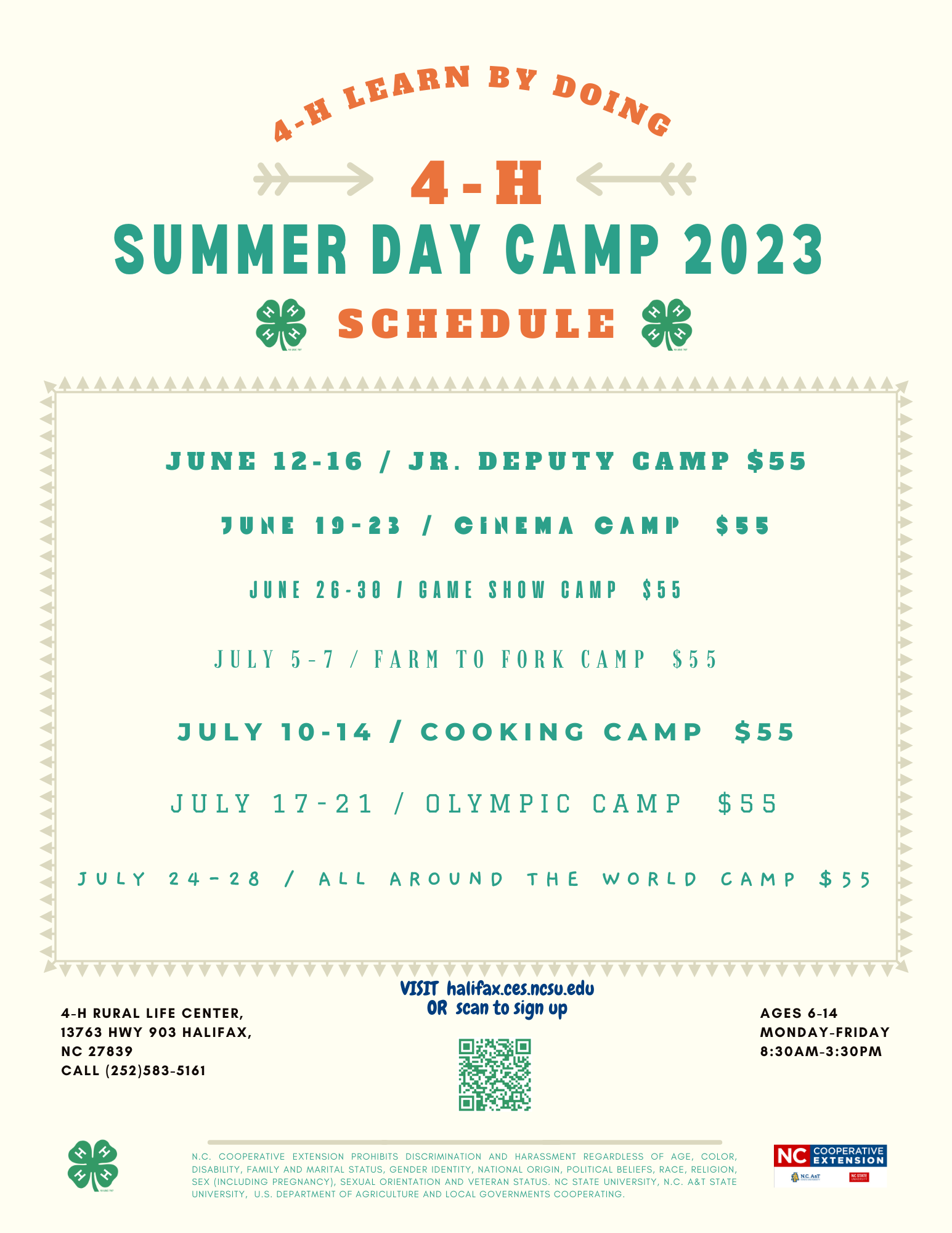 4H Rural Life Summer Day Camps 2023 N.C. Cooperative Extension